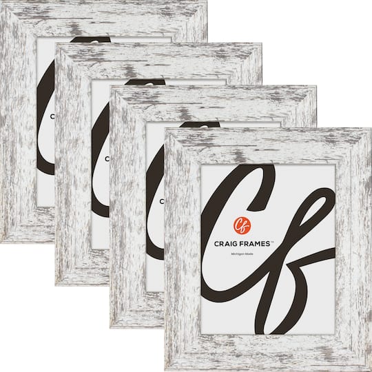 4 Pack Craig Frames American Barn Alabaster White Picture Frame